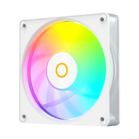Кулер для корпуса/ Case Cooler Ocypus Gamma F12 Elite WH ARGB REVERSE BLADE (120x120x25mm, 4-pin PWM, ARGB, 56CFM, 26dBA, 1800RPM, White) фото 4