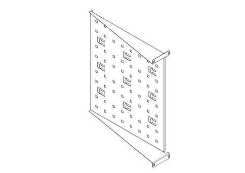 Фиксированная полка Systeme Electric, серия Uniprom, 2U, 450мм, до 15кг фото 13