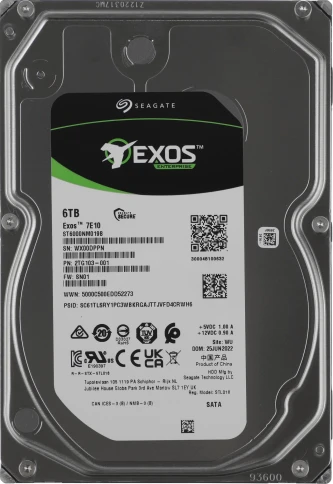 Жесткий диск Seagate SATA-III 6TB ST6000NM019B Server Exos 7E10 4KN (7200rpm) 256Mb 3.5" [ST6000NM019B] фото 1
