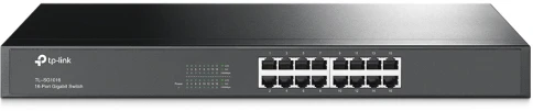 Коммутатор/ 16-port Gigabit Switch, 16 10/100/1000M RJ45 ports, 1U 19-inch rack-mountable steel case фото 1