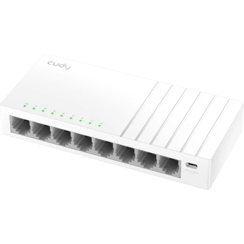 Коммутатор/ 8-Port Gigabit Desktop Switch, 8 10/100/1000M RJ45 Ports, Loop Detection, Desktop Plastic Case, Power Saving, Plug & Play, Wall-Mount,  Power Adapter Not Included фото 2