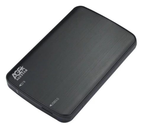 Внешний корпус для HDD/SSD AgeStar 3UB2A12 SATA пластик/алюминий черный 2.5" [3UB2A12] фото 1