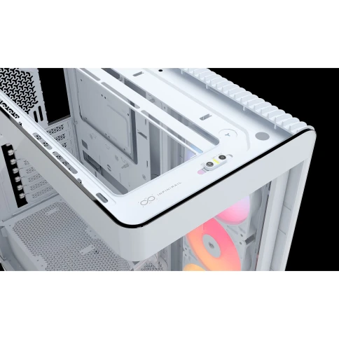 Корпус без блока питания/ Case Corsair Frame 4500X RS-R ARGB, Midi-Tower, TG, 3x120mm ARGB reverse fans, 2xUSB-A 3.2, 1xUSB 3.2 Type-C, E-ATX, ATX, mATX, mITX White фото 4