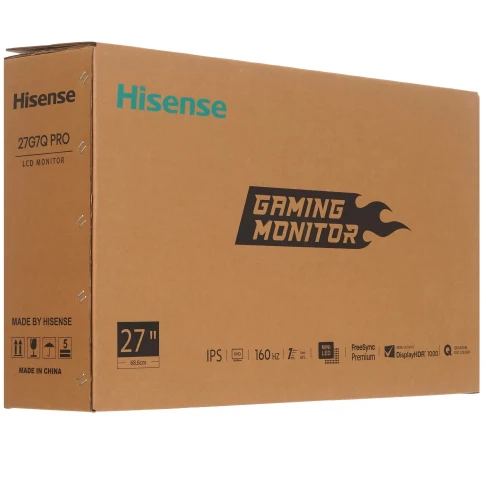 Монитор Hisense/ 27"/3840x2160, IPS/MiniLED, Local Dimming 1152 zone, 16:9, матовый, 160Hz(UHD)<-> 320Hz(FHD), время отклика 1мс, 350кд/м2, 1000:1, углы обзора 89 °(H)/89°(V), DisplayPort, HDMI*2, Type-C, USB HUB 3, черный, 2025 фото 15