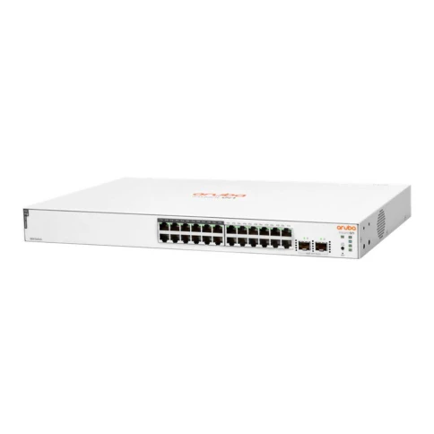 Коммутатор HPE JL813A HPE Aruba Instant On 1830 24G Web-managed 12p Class4 PoE 195W 2SFP Switch фото 1