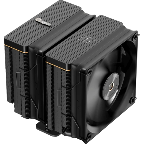 Кулер для процессора/ CPU Cooler Ocypus Iota A62 BK (260W, 4-pin PWM, LED temp., 158mm, Al/Cu, 6x6mm, 2x120mm, 77CFM, 29dBA, 2000RPM, S: 1851/1700/1200/115X, AM5/AM4, black) фото 1