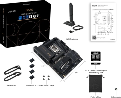 Материнская плата Asus PROART Z890-CREATOR WIFI Soc-1851 Intel Z890 4xDDR5 ATX AC`97 8ch(7.1) 1 x 10Gigabit + 1 x 2.5Gigabit RAID+HDMI+DP фото 4