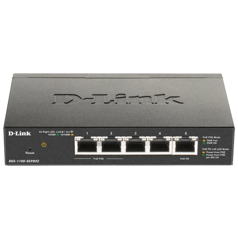 Коммутатор/ EasySmart L2 Switch 4х1000Base-T (2x1000Base-T PoE), 1x1000Base-T PD PoE, PoE Budget 18W, PD PoE power only фото 1