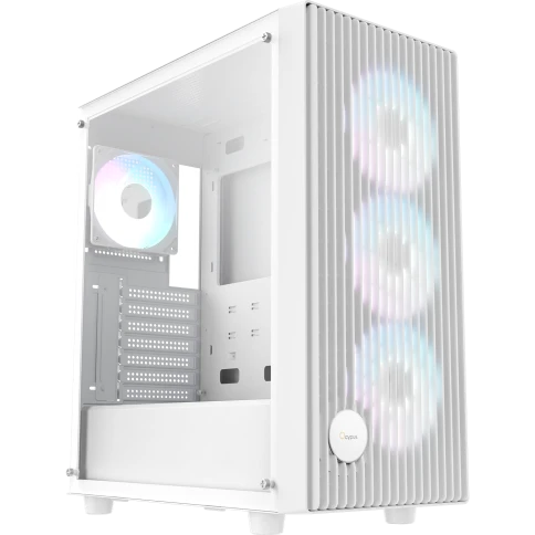 Корпус ПК без блока питания/ Case Ocypus Gamma C70 WH ARGB, Midi-Tower, TG, 4x120mm ARGB, 1xUSB-A 3.0 + 1xUSB 2.0, ATX, mATX, mITX White фото 1