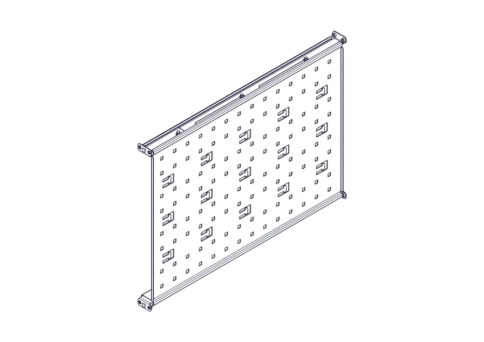 Fixed shelf Systeme Electric, Uniprom series, 1U, 650mm, 120kg фото 1