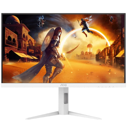 AOC Q27G4/WS 27" 2560x1440, IPS, 200Hz, 80M:1, 450cd, 0.3 ms, HDMI 2.0, DisplayPort 1.4, Height adj 130, pivot, VESA 100, 3Y, White/Silver фото 1