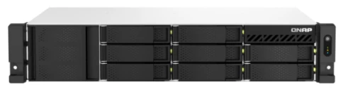 Сетевое хранилище без дисков/ SMB QNAP TS-864eU-RP-8G NAS, 8-tray 3,5"/2,5" w/o HDD, 4-core Intel Celeron N5095 2.0-2.9 GHz, 8GB DDR4 max, 2x2.5GbE LAN, 2U Rackmount, 2x300W PSU.  W/o rail kit RAIL-B02 фото 1