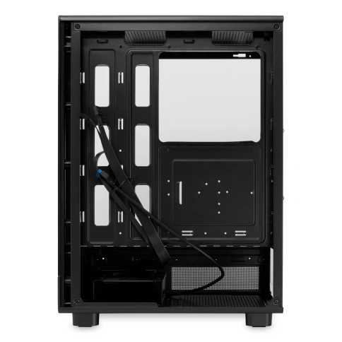 Корпус без блока питания/ Case HSPD F510, Panoramic Mid Tower, Black, TG, 0.5 SPCC, no fans ATX, mATX, mITX 180/280/160mm 1x2.5", 1x3.5", 7xPCI 1xUSB-A 3.0, 1xUSB-A 1.0 356x218x467mm фото 5