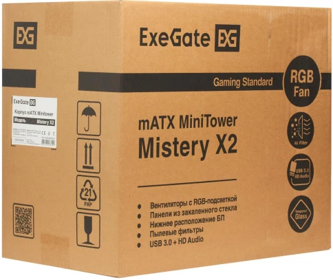Корпус EXEGATE MINITOWER MISTERY X2 MATX EX294382RUS фото 8