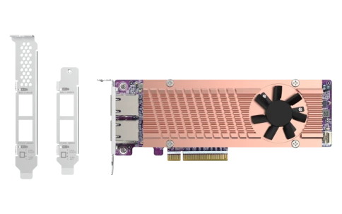 Карта расширения/ QNAP QM2-2P410G2T 2x M.2 22110/2280 NVMe SSD expansi фото 2