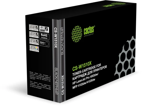 -/ Картридж лазерный Cactus CS-W1510X W1510X черный (9700стр.) для HP LJ Pro 4003dw/MFP 4103dw/4103fdw фото 1