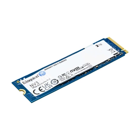 Твердотельный накопитель/ Kingston SSD NV3, 2000GB, M.2(22x80mm), NVMe, PCIe 4.0 x4, 3D TLC, R/W 6000/5000MB/s, TBW 640, DWPD 0.2 (60 мес) фото 2