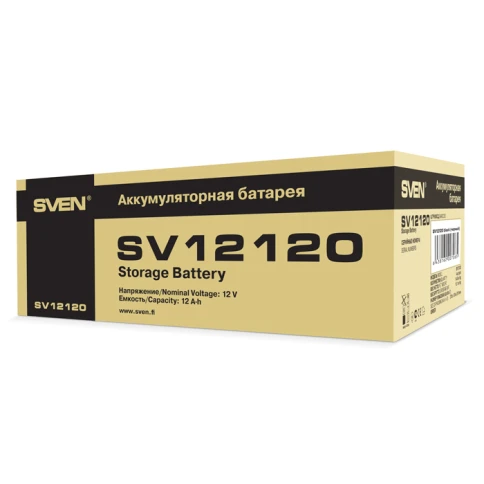 Батарея SVEN SV 12120 (12V 12Ah), 12В, 12А*ч фото 5