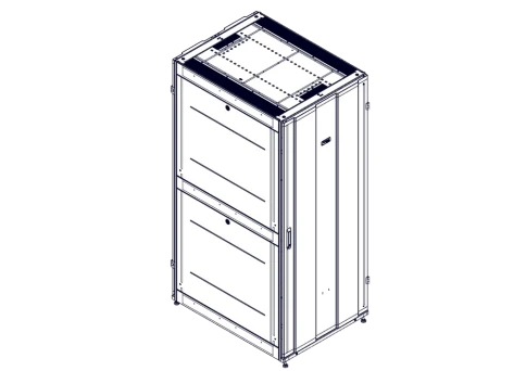Шкаф Systeme Electric, серия Uniprom, 42U-800/1070, боковые панели 4шт, черный фото 1