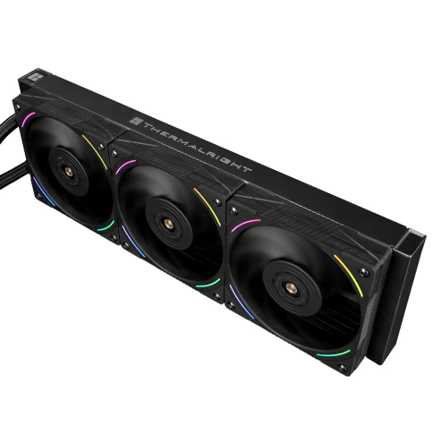 Система жидкостного охлаждения/ Water Cooling System Thermalright Frozen Vision 360 V2 (360mm, LED, Black, ARGB/ Fans: 3x120mm, 69CFM, 27dBA, 2150RPM/ Pump height 60mm, 23dBA, 3000RPM, Rad thickness 27mm/ S: 1700, 1200, 1851, 115X, 2011, 2066, AM5, AM4) фото 4
