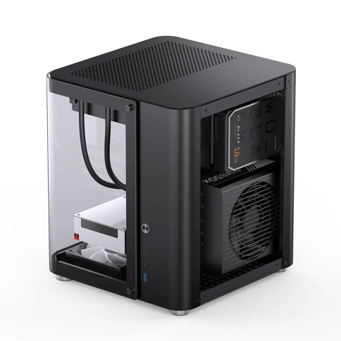 Корпус без блока питания/ Case JONSBO TK-1 Black 2.0, Mini-Tower, no fan, 1xUSB-A 3.2 + 1xUSB-C 3.2, mATX, mITX Black фото 12