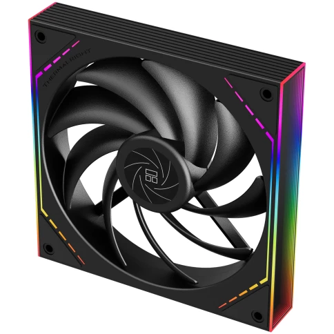 Кулер для корпуса/ Case Cooler Thermalright TL-M14 (140x144x25mm, 4-pin PWM, ARGB, 88.75CFM, 23.7dBA, 1500RPM, Black) фото 6