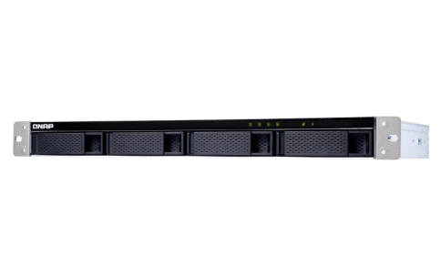 Полка расширения сетевого хранилища без дисков/ SMB QNAP TL-R400S SATA 6GB/s JBOD storage enclosure, 4-tray 3,5"/2,5" w/o HDD, 1 x SFF-8088, 1 PSU. Rackmount. W/o rail kit RAIL-B02 фото 3
