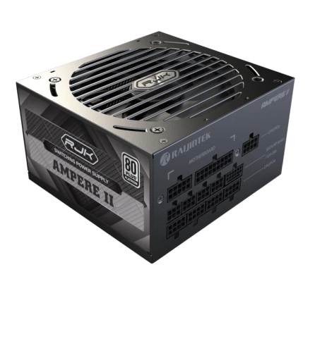 Блоки питания/ Power Supply Raijintek AMPERE II 850, 850W 80+ Platinum (ATX, 3.1, PCIe 5.1, Full-modular, 1x24(20+4)pin, 2x4+4-pin CPU, 3x6+2-pin PCIe, 1x12V(2x6), 10xSATA3, 5xMolex, Active, 120x120mm, 150x140x86mm, APFC, black) фото 1