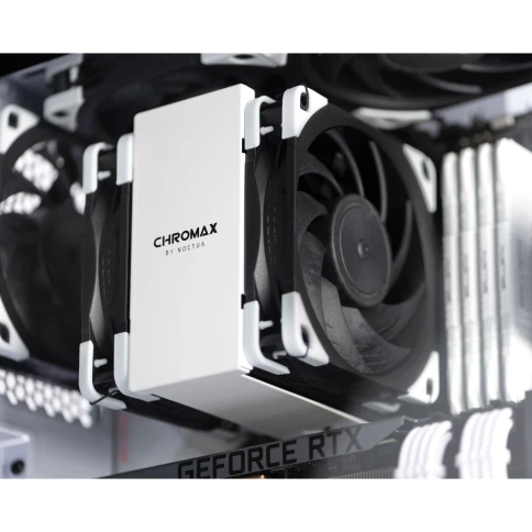 Кулер для корпуса/ Case Cooler Noctua NF-A12x25 PWM chromax.black.swap (120x120x25mm, 4-pin PWM, 60.09CFM, 22.6dBA, 2000RPM, Black) фото 5