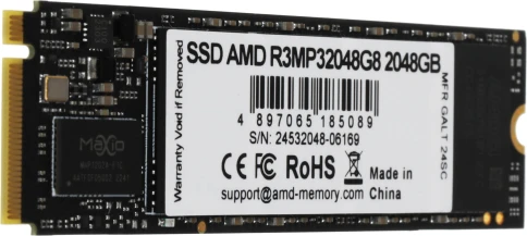 Твердотельный накопитель AMD PCIe 3.0 x4 2TB R3MP32048G8 Radeon M.2 2280 фото 4
