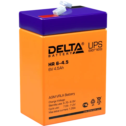 Батарея DELTA HR, HR 6-4.5, 6В, 4.5Ач фото 1