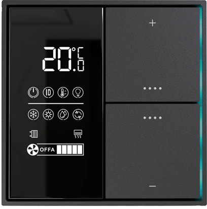 Donel Многофункциональный комнатный  термостат KNX,ЖК-экран, встроенный датчик температуры, метеорит, Cерия DKNX фото 1
