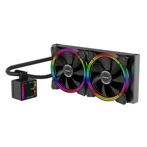 Жидкостная система охлаждения ALSEYE H280 TDP 200W (при T воздуха 45 С)Universal Platfrom PWM Single 5colors+ LED 140mm*2 {6} фото 2