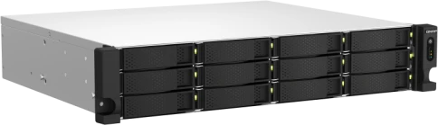 Сетевое хранилище без дисков/ SMB QNAP Network RAID drive, 12 3.5"/2.5" compartments, 2 2.5 GbE ports, HDMI port, rack design, 2 power supplies. Intel Celeron N5095 2.0 GHz (2.9 GHz), 8 GB DDR4. Guides are not included in the package. фото 1