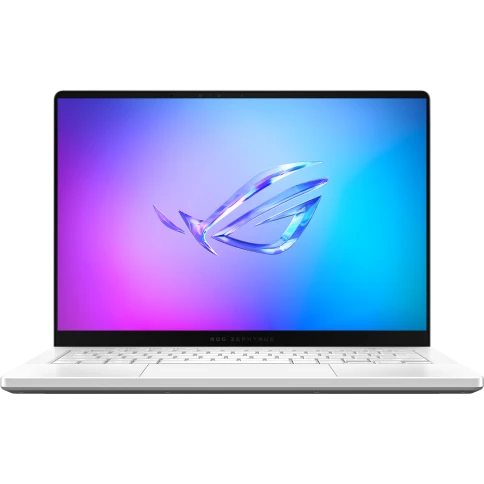 Ноутбук/ ASUS ROG Zephyrus G14 GA403GM-SY020 14"(2880x1800 OLED 120Hz)/AMD Ryzen AI 9 465(2Ghz)/32768Mb/1024PCISSDGb/noDVD/Ext:nVidia GeForce RTX 5060(8192Mb)/Cam/BT/WiFi/73WHr/war 1y/1.5kg/Platinum White/DOS +  +чехол фото 1