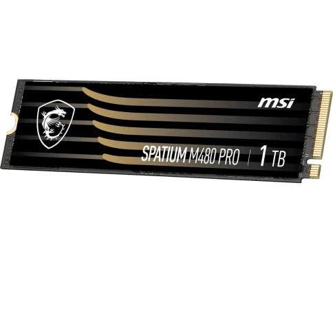 MSI SSD SPATIUM M480 Pro, 1000GB, M.2(22x80mm), NVMe, PCIe 4.0 x4, 3D TLC, R/W 7400/6000, IOPs 750 000/1 000 000, DRAM buffer 1024MB, TBW 700, DWPD 0.38 (5 лет) фото 2
