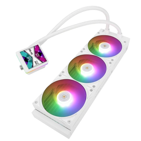 Водяное охлаждение для процессора/ Water Cooling System Thermalright Grand Vision 360 (360mm, LED, White, ARGB/ Fans: 3x120mm, 80.45CFM, 29.4dBA, 2150RPM/ Pump height 72.5mm, 6400RPM, Rad thickness 27mm/ S: 1700, 1200, 1851, 115X, 2011, 2066, AM5, AM4) фото 8