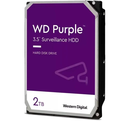 Жесткий диск/ HDD WD SATA3 2TB Purple Video 5400 RPM 64Mb 1 year warranty фото 1