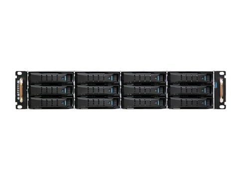 Серверный корпус/ RSC-2ET, 2U, 12xSATA/SAS HS 3,5/2,5" universal bay + 2x2,5" 7mm rear HS bay, up to 12"(W) x 13"(D) E-ATX, 12G EOB backplane, Acbel 2U 800W RPSU platinum, 2x 7mm 2.5" hot-swap OS, rail [XE1-2ET00-02 SKU change to фото 2