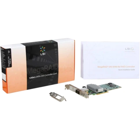 Контроллер MegaRAID SAS 9380-8E/ LSI MegaRAID SAS 9380-8E SGL (8-Port Ext., 12Gb/s SATA+SAS, PCIe 3.0, 1GB DDRIII) фото 5