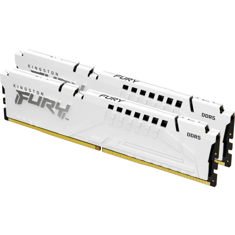 Память оперативная/ Kingston 32GB 5200MT/s DDR5 CL40 DIMM (Kit of 2) FURY Beast White XMP фото 1