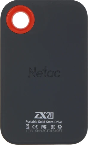 Накопитель SSD Netac USB-C 1000Gb NT01ZX20-001T-32BL ZX20 2.5" синий фото 5