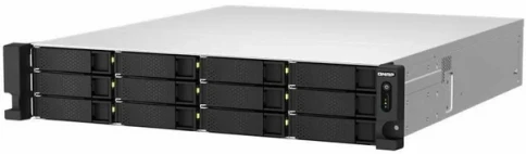 Сетевое хранилище без дисков/ ENTERPRISE QNAP TS-h1887XU-RP-E2334-16G QuTS hero NAS, Xeon E-2334 4C 8T 3.4-4.8GHz, 16 GB ECC DDR4 (1 x 16 GB) up to 128GB (4 x 32 GB), 18-bay (12 x 3.5-inch SATA + 6 x 2.5-inch SATA), 2x10 GbE, 2x2.5 GbE, 3xPCIe Slot (2 x G фото 2
