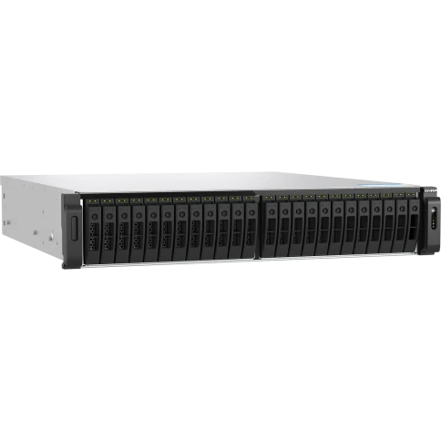 Сетевое хранилище без дисков/ ENTERPRISE QNAP TS-h3077AFU-R7-64G QuTS hero NAS, AMD Ryzen 7 7000 8-c/16t processor, up to 5.3 GHz, 64 GB UDIMM DDR5 (2x 32 GB) up to 128 GB (4 x 32 GB), 30-bay x 2.5-inch for SATA SSD, 2x10 GbE, 2x2.5 GbE, 3xPCIe Slot, 2xUS фото 1