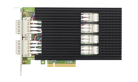 Сетевая карта/ PCIe x8 Multimode Quad-port 10G SR Dual-way Bypass Ethemet Network Adapter ( Intel XL710) фото 1