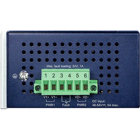 Инжектор/ PLANET IPOE-470 IP30 Industrial 4-port 10/100/1000T 95W 802.3bt PoE++ Injector Hub (240 Watts PoE budget, PoE Usage LED, BT&PoH/Force DIP switch, -40~75 degrees C, dual 48V~54V DC) фото 3