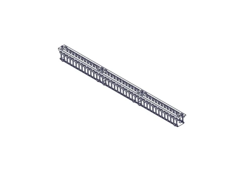 Systeme Electric vertical cable manager, Excelente series, plastic fingers, with cover, for 42U cabinets 750mm and 800mm wide фото 2