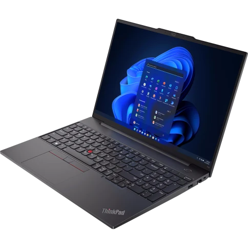Ноутбук/ Lenovo ThinkPad E16 G2 16" (1920x1200) IPS, Ryzen 7 7735HS, 16GB,512GB SSD, AMD Radeon, HD RGB Cam, RTL8852BE,FPR,3 Cell 47Whr, BKLT KB ENG, No OS, 1Y ( EN_kbd , 3pin cable фото 2
