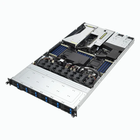 Серверная платформа/ ASUS RS700-E11-RS12U, 1U, 2x Socket-E LGA4677, 32x DDR5 4800*/5600*, 12x2.5'' NVMe/SATA*/SAS* hsb (*-RAID/HBA need), 2x M.2 PCIe 2260/2280, up to 3x PCIe Gen5  + 1 x int RAID slot, 2 x 10G(Intel X710-AT2) RJ45 LAN, 1+1 1600W фото 3
