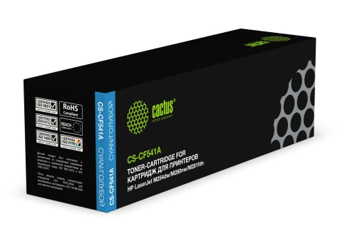 -/ Картридж лазерный Cactus CS-CF541A CF541A голубой (1400стр.) для HP LJ M254dw/M280nw/M281fdn фото 3